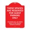 Signmission These Spaces Are Reserved For Guest Parking Heavy-Gauge Aluminum Sign, 24" x 18", RW-1824-9877 A-DES-RW-1824-9877 - alternate 1